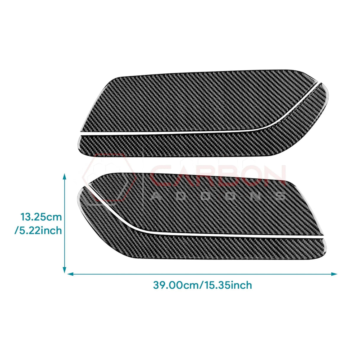 2024+ S650 Mustang Real Carbon Fiber Rear Seat Side Panel Overlay