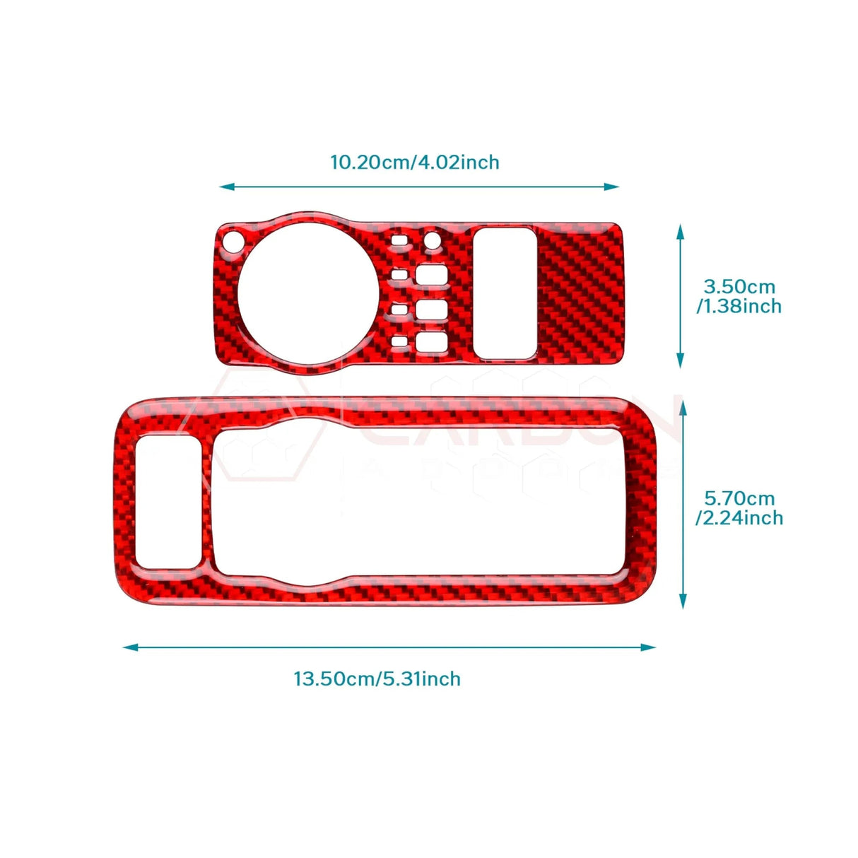 2024+ S650 Mustang Real Carbon Fiber Headlight Control Trim Overlay