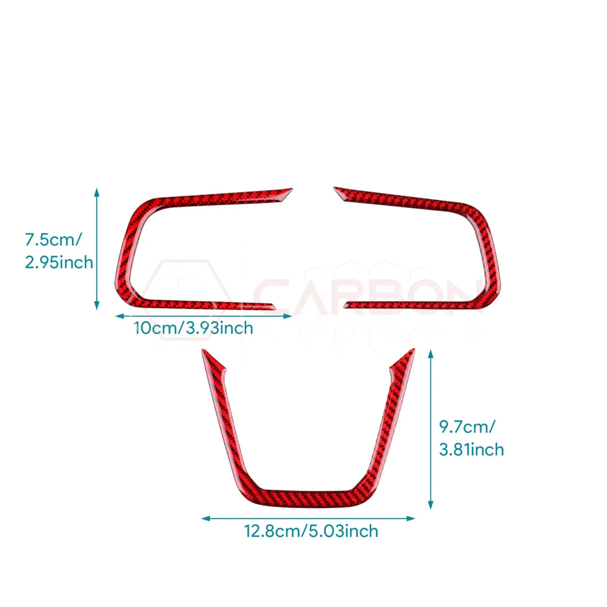 2024+ S650 Mustang Real Carbon Fiber Steering Wheel Trim Overlays