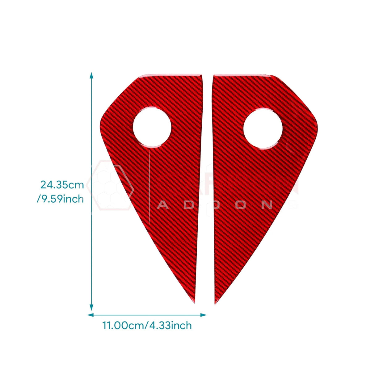 2024+ S650 Mustang Real Carbon Fiber Dash Side Panel Trim Overlay