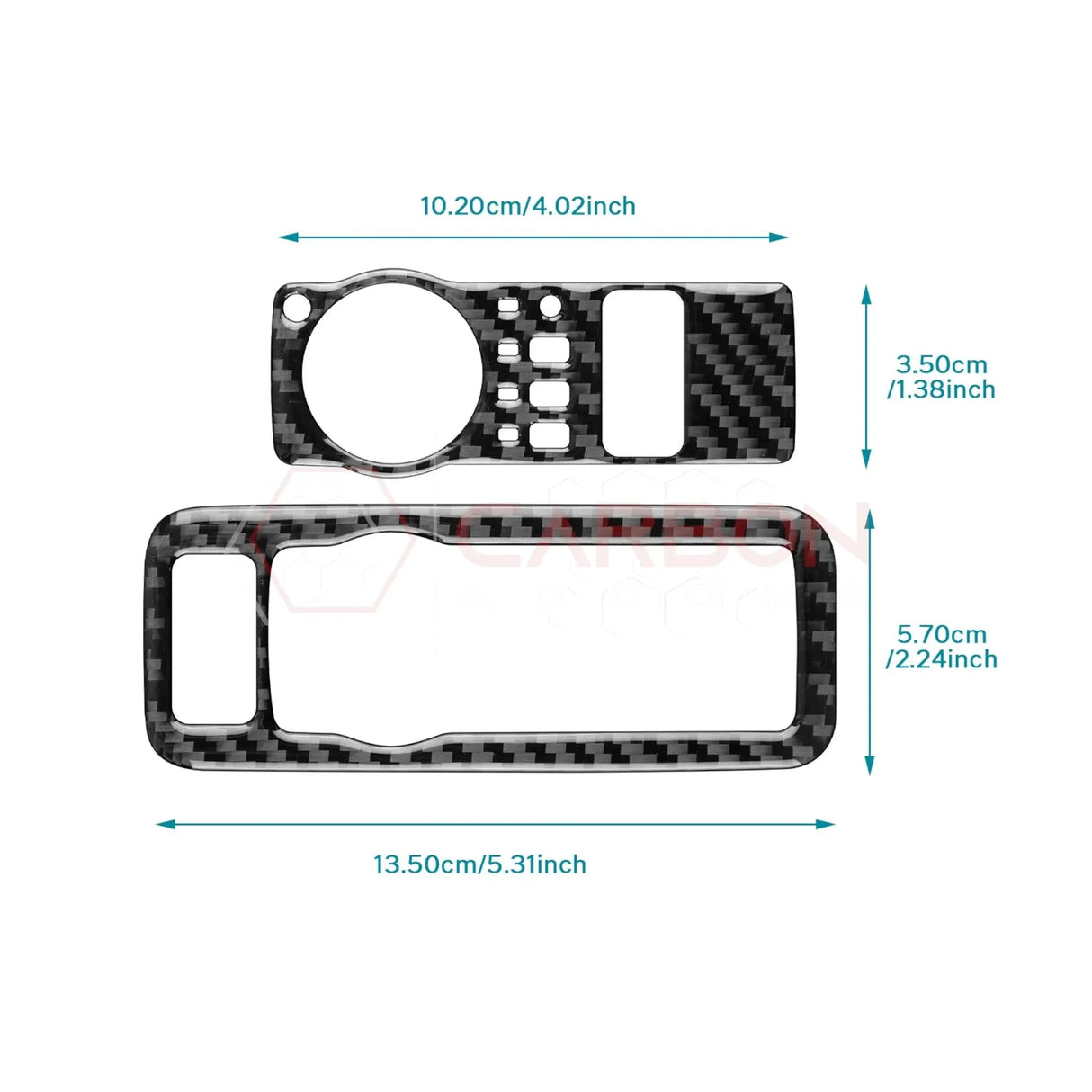 Real Carbon Fiber Headlight Control Trim Overlay for 2024+ Ford Mustang