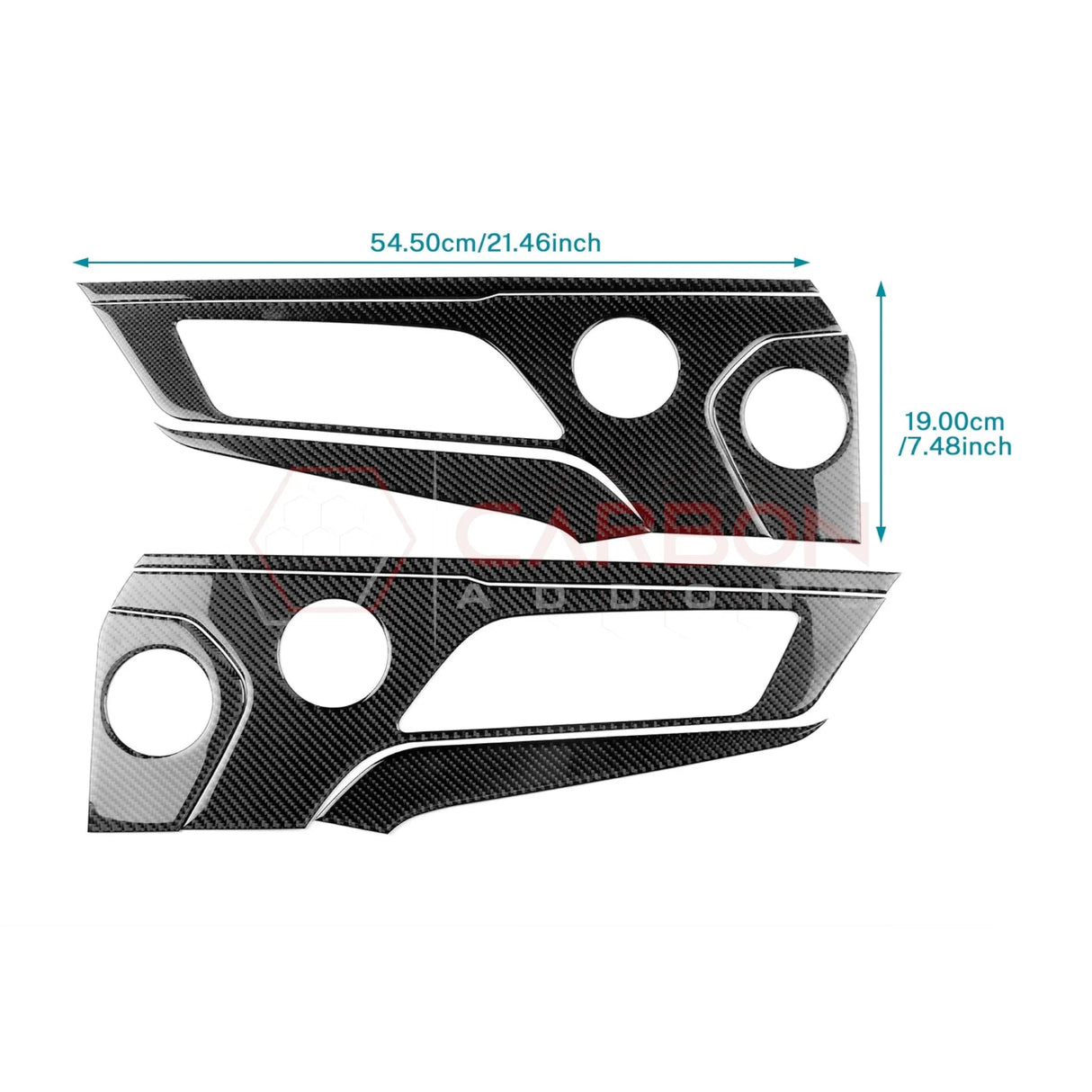 2024+ S650 Mustang Real Carbon Fiber Door Handle/Speaker Panel Trim Overlay