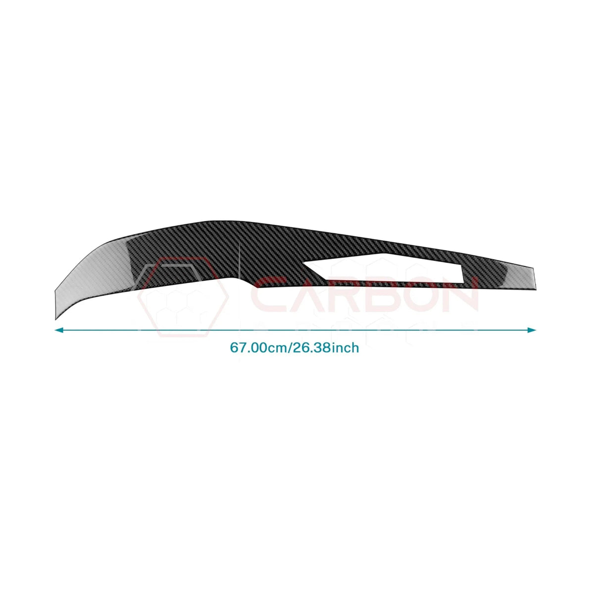 2024+ S650 Mustang Real Carbon Fiber Behind Screen Top Dash Trim Overlay