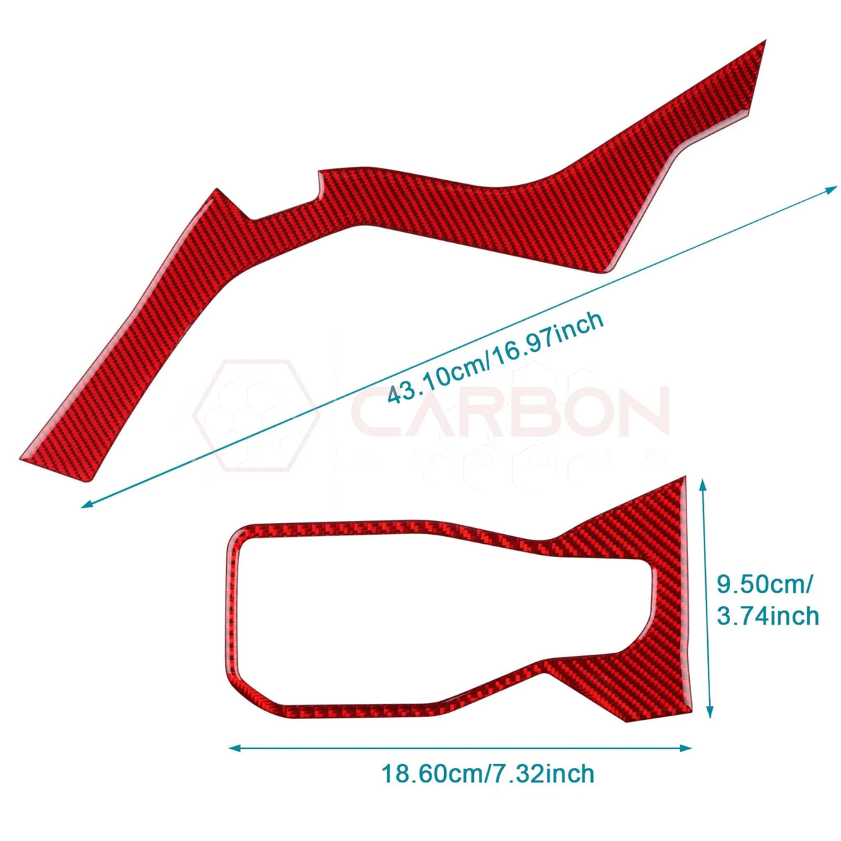 2024+ S650 Mustang Real Carbon Fiber Driver Side Dashboard Trim Overlays