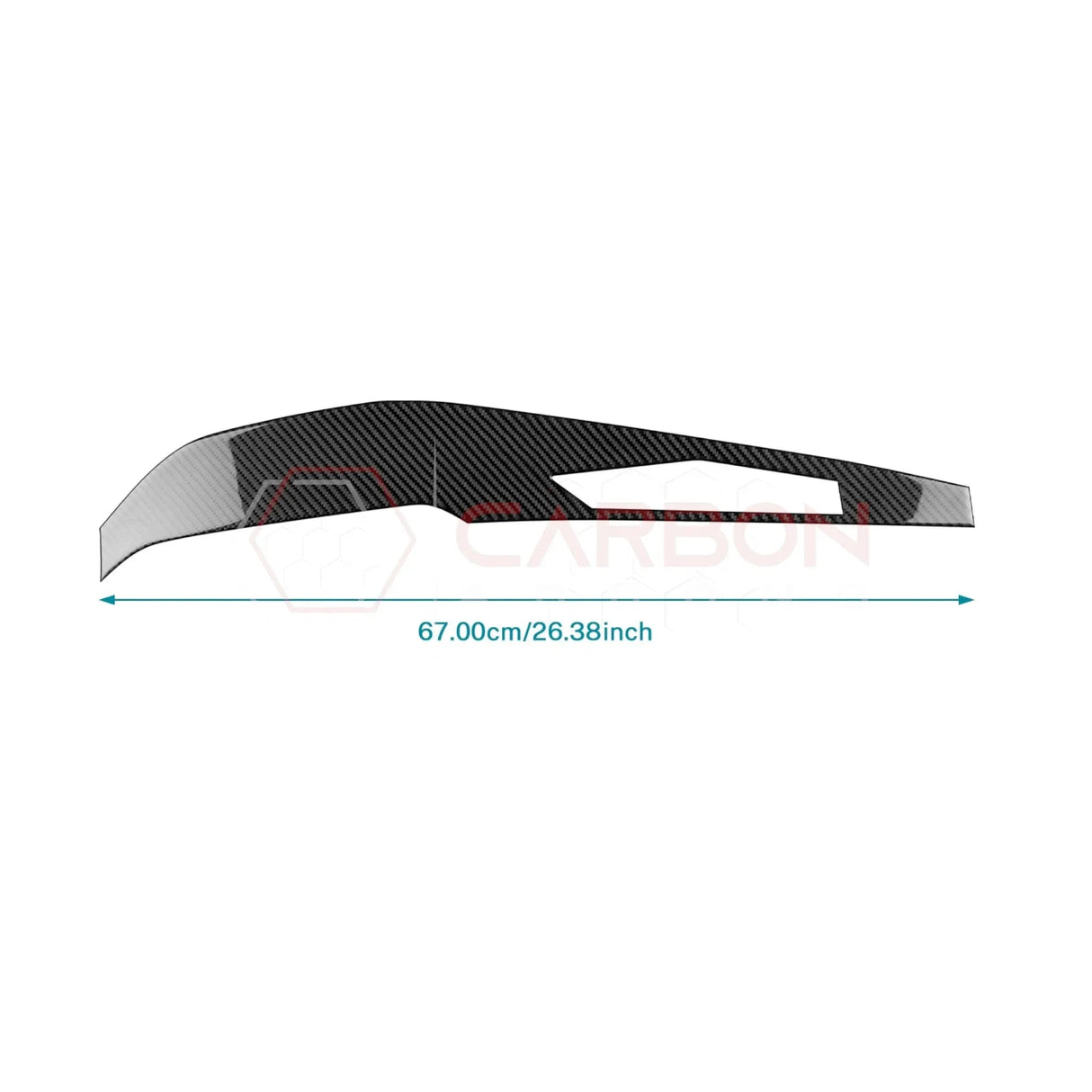 Real Carbon Fiber Dashboard Screen Surround Trim Overlay for 2024+ Ford Mustang