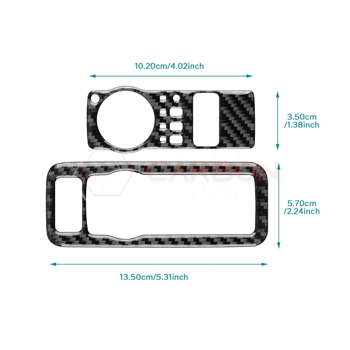 2024+ S650 Mustang Real Carbon Fiber Headlight Control Trim Overlay