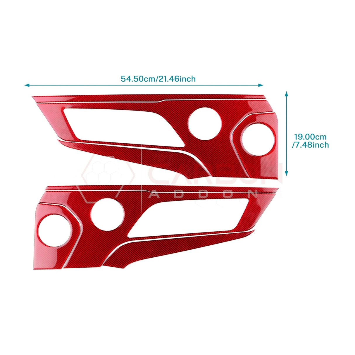 2024+ S650 Mustang Real Carbon Fiber Door Handle/Speaker Panel Trim Overlay