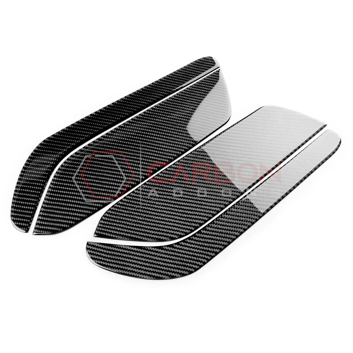 Real Carbon Fiber Rear Seat Side Panel Overlays for 2024+ Ford Mustang