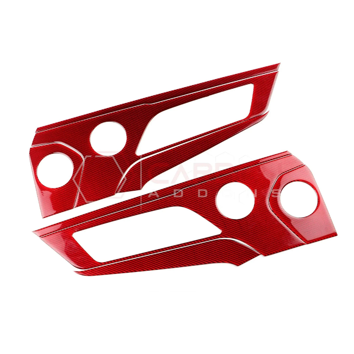 Real Carbon Fiber Door Handle & Speaker Panel Trim Overlay for 2024+ Ford Mustang