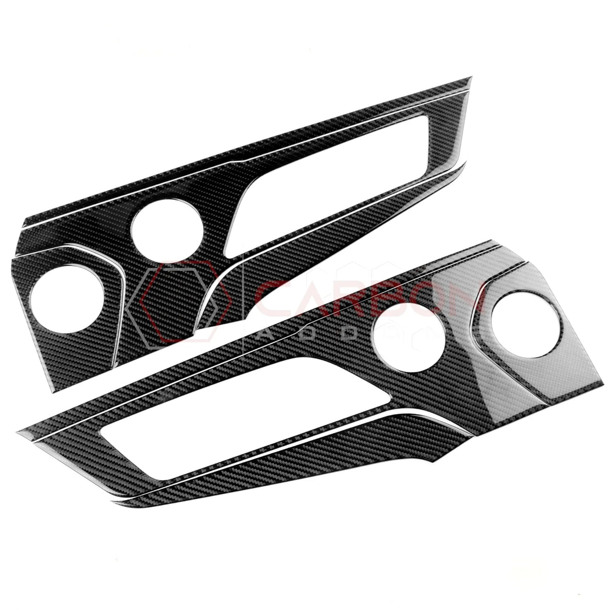 2024+ S650 Mustang Real Carbon Fiber Door Handle/Speaker Panel Trim Overlay