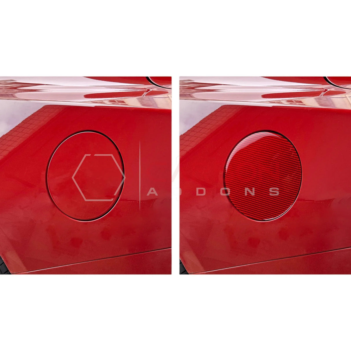 2024+ S650 Mustang Exterior Real Carbon Fiber Gas Cap Overlays