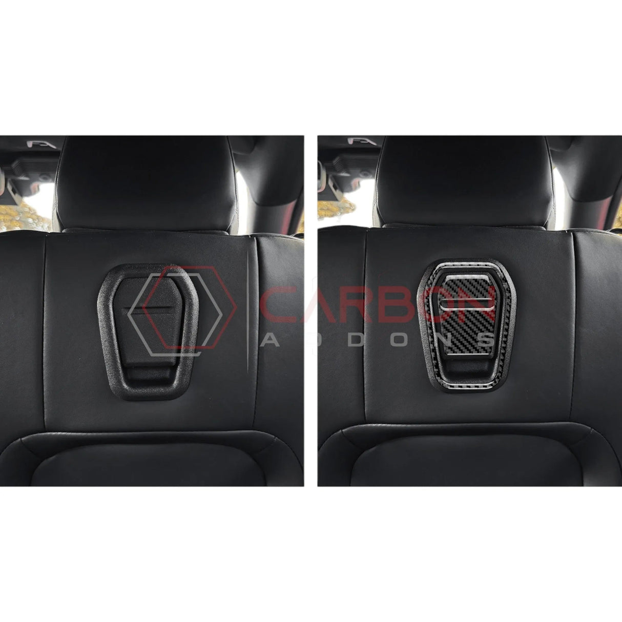 2024+ S650 Mustang Real Carbon Fiber Front Seat Recliner Overlay