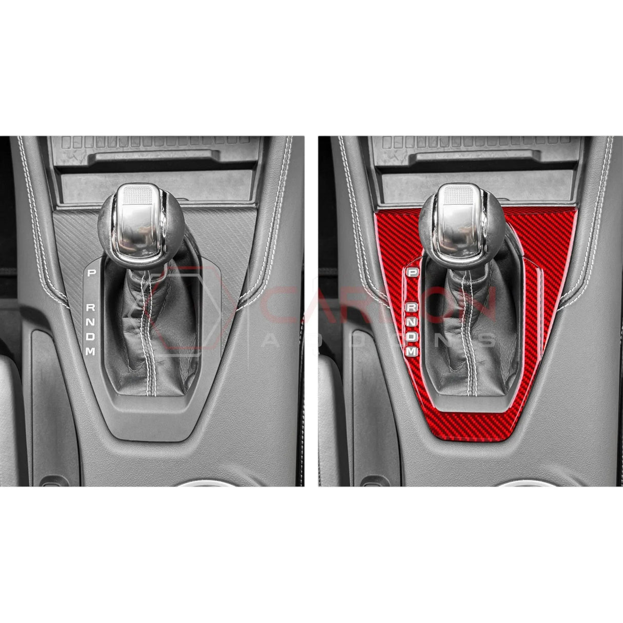 Real Carbon Fiber Gear Shifter Trim Overlay for 2024+ Ford Mustang