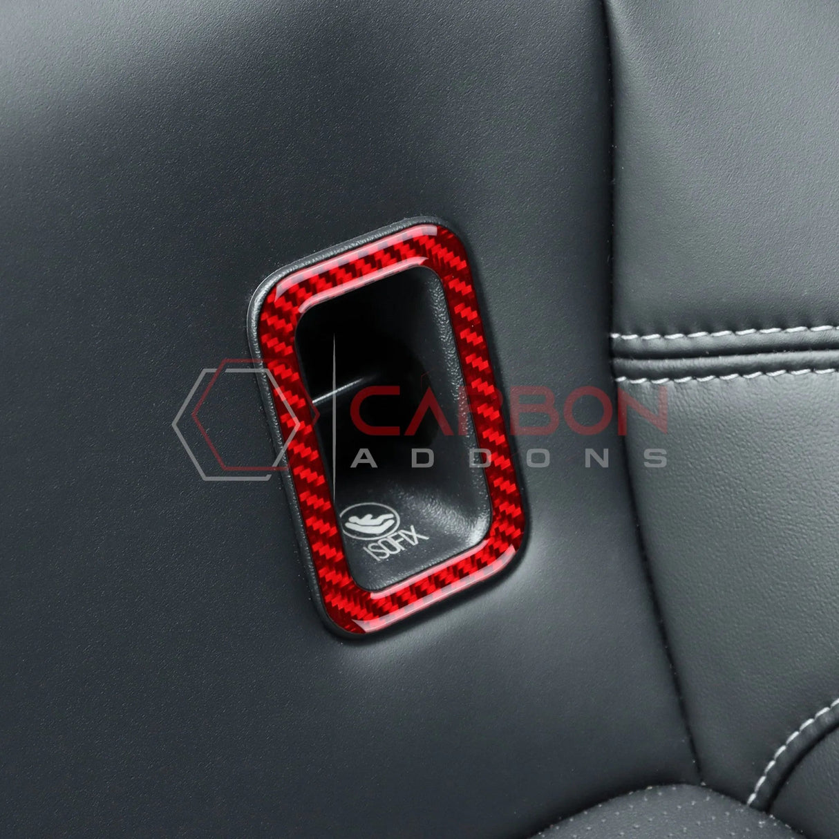 2024+ S650 Mustang Real Carbon Fiber Rear Baby Seat Latch Trim Overlay