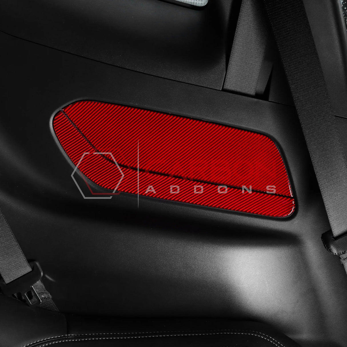 2024+ S650 Mustang Real Carbon Fiber Rear Seat Side Panel Overlay