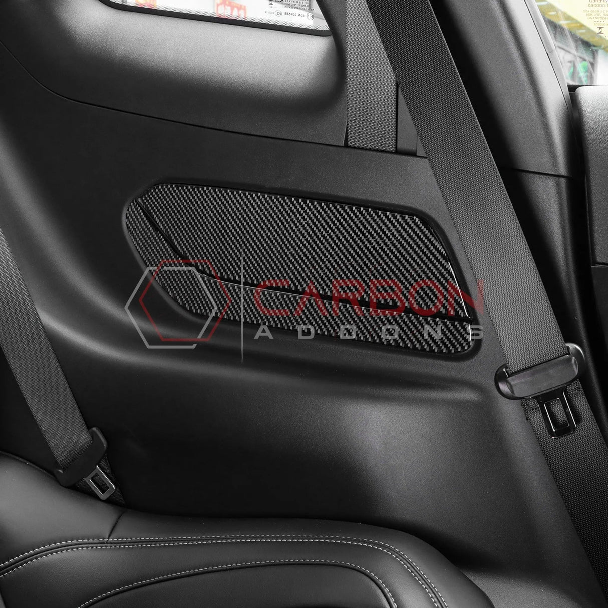 2024+ S650 Mustang Real Carbon Fiber Rear Seat Side Panel Overlay