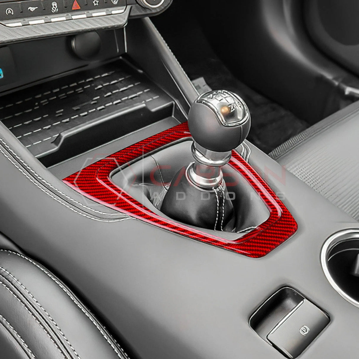 2024+ S650 Mustang Real Carbon Fiber Gear Shifter Trim Overlay