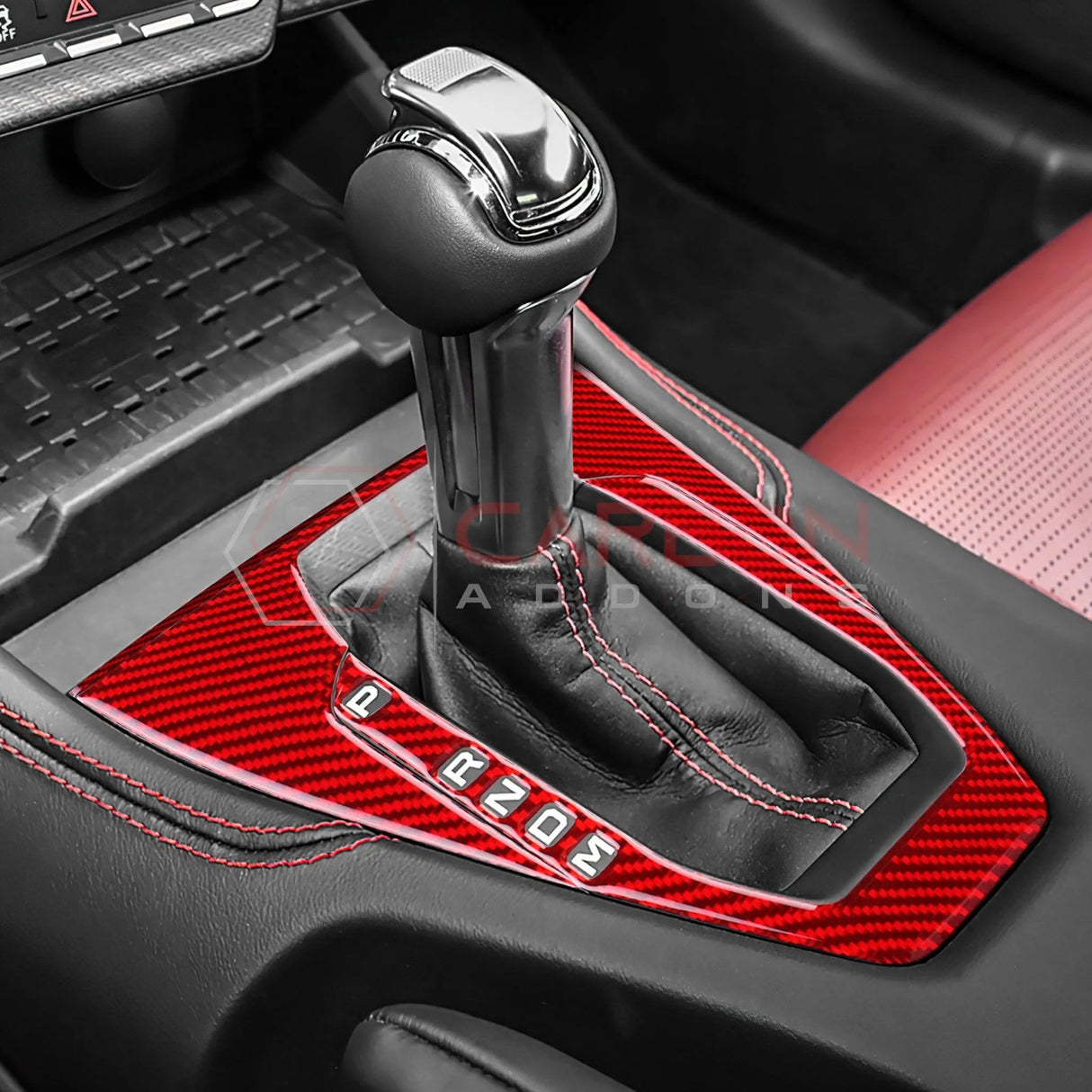 2024+ S650 Mustang Real Carbon Fiber Gear Shifter Trim Overlay