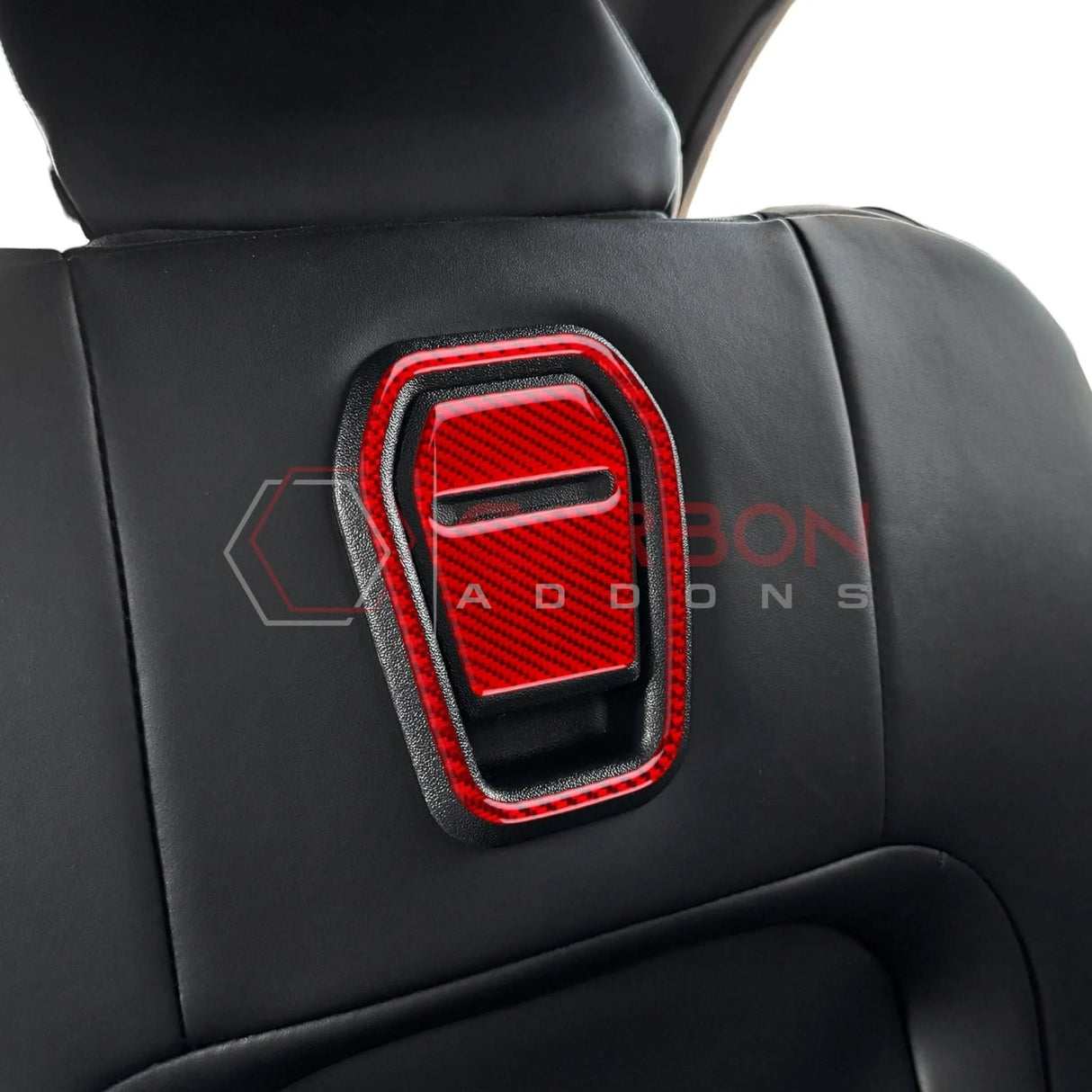 Real Carbon Fiber Front Seat Recliner Overlay for 2024+ Ford Mustang