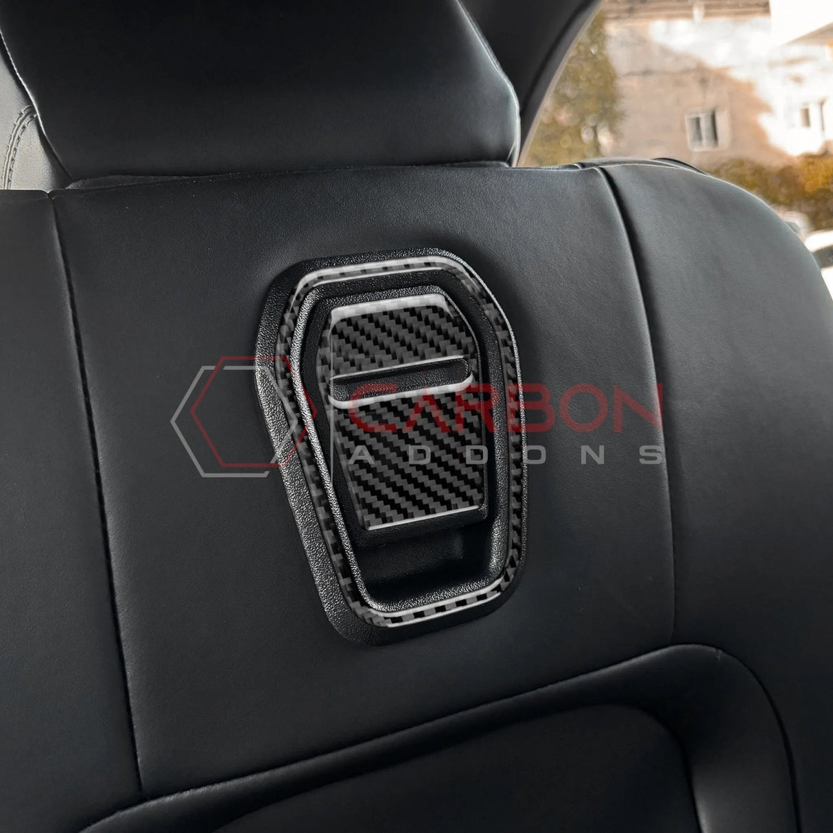 2024+ S650 Mustang Real Carbon Fiber Front Seat Recliner Overlay