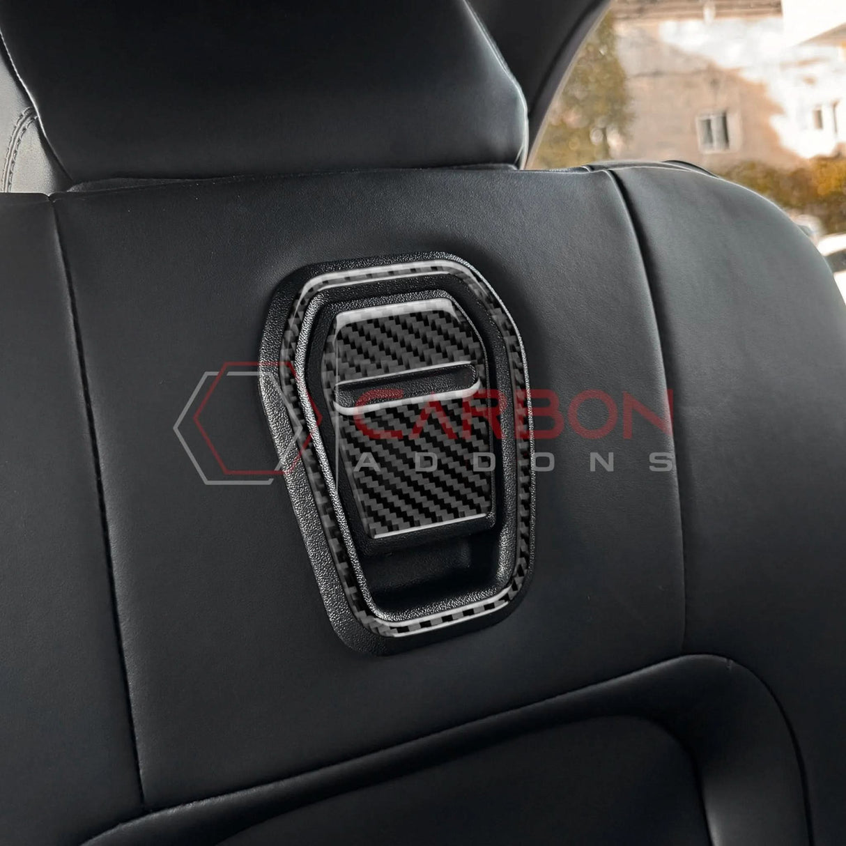 2024+ S650 Mustang Real Carbon Fiber Front Seat Recliner Overlay