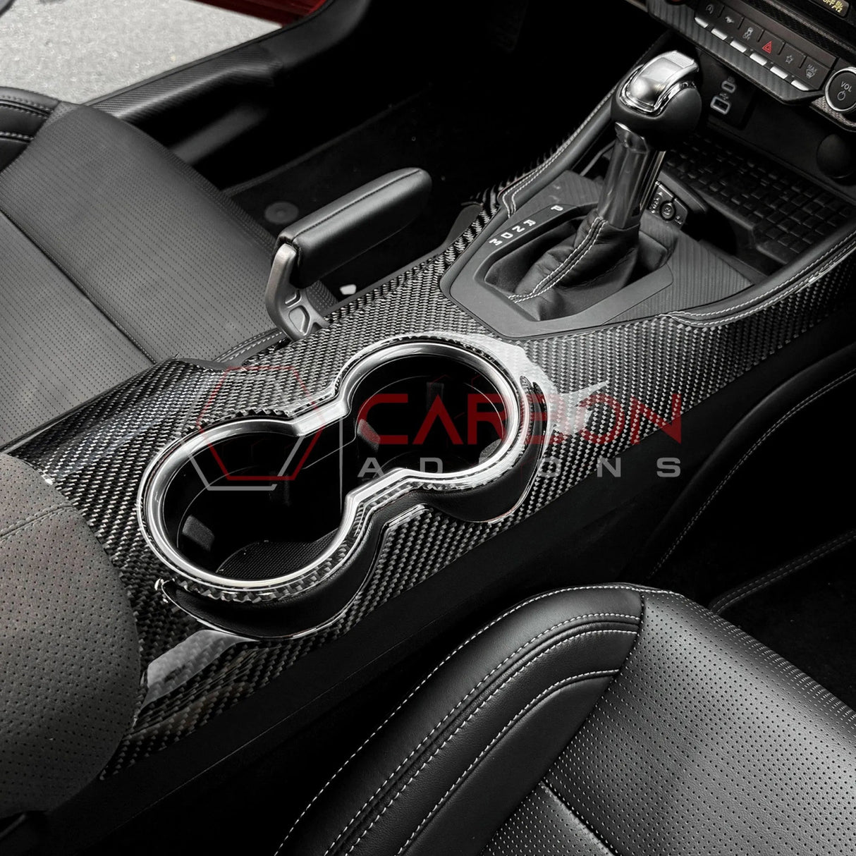 2024+ S650 Mustang Real Carbon Center Console Overlay