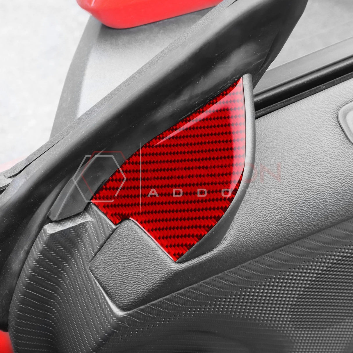 2024+ S650 Mustang Real Carbon Fiber Door Jam Triangle Trim Overlay