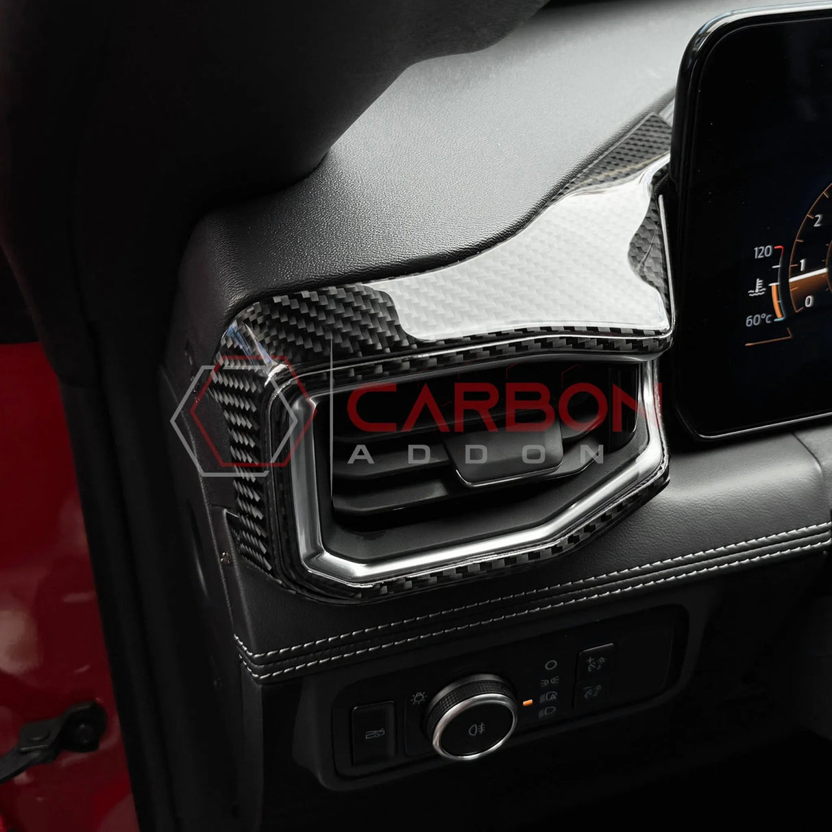 2024+ S650 Mustang Real Carbon Fiber Driver Side Dashboard Trim Overlays