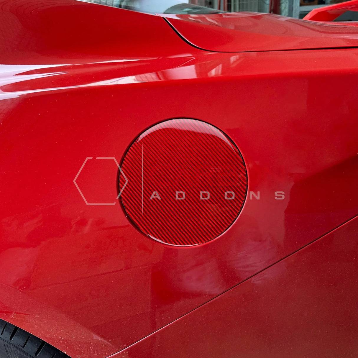 2024+ S650 Mustang Exterior Real Carbon Fiber Gas Cap Overlays