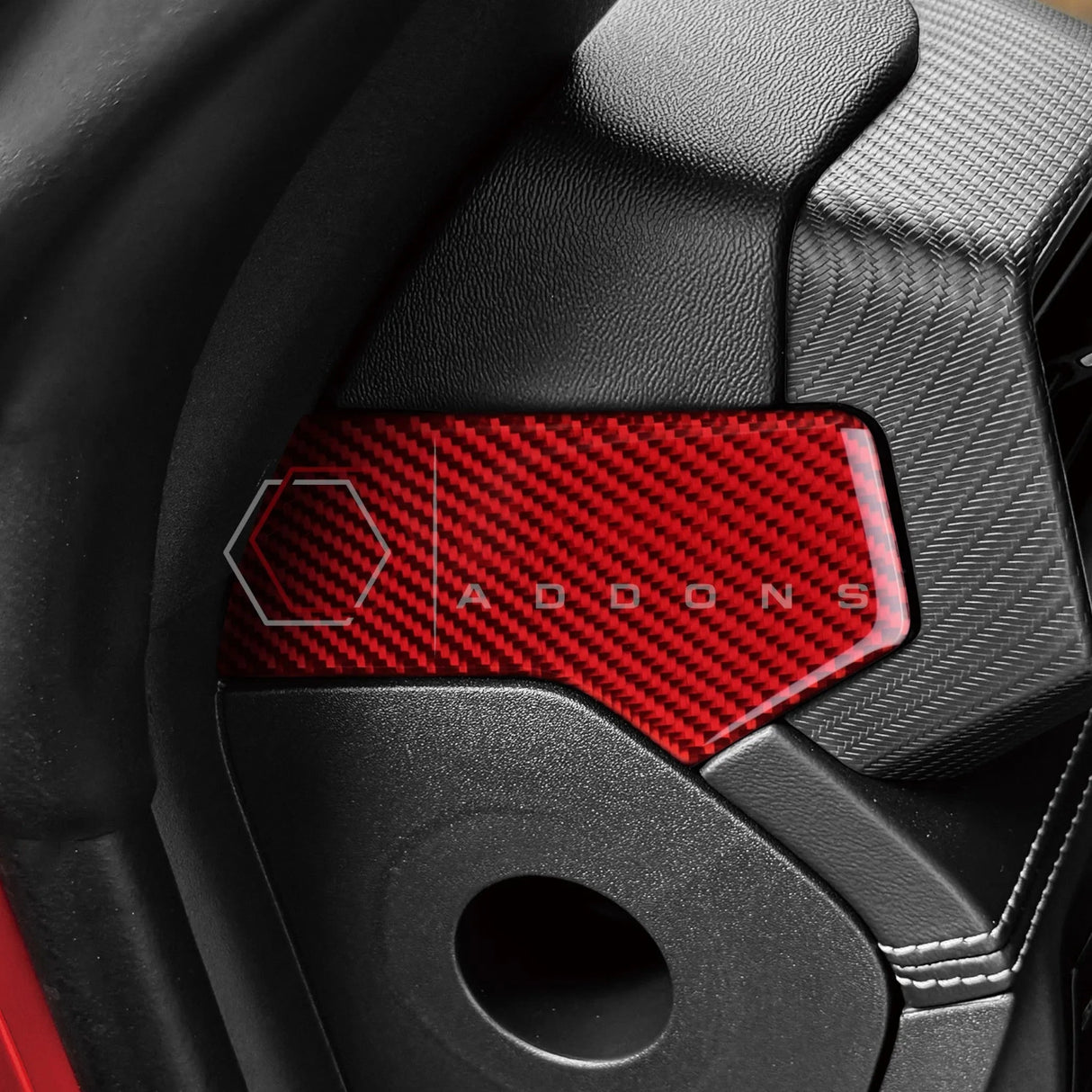 2024+ S650 Mustang Real Carbon Fiber Dash Side Panel Upper Trim Overlay