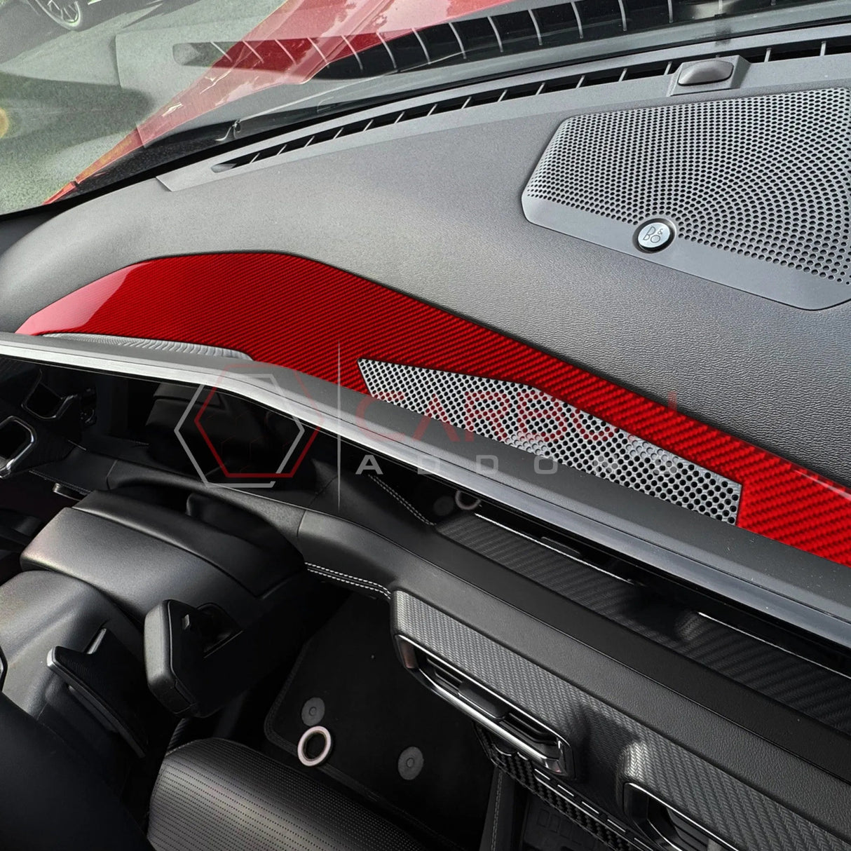 2024+ S650 Mustang Real Carbon Fiber Behind Screen Top Dash Trim Overlay