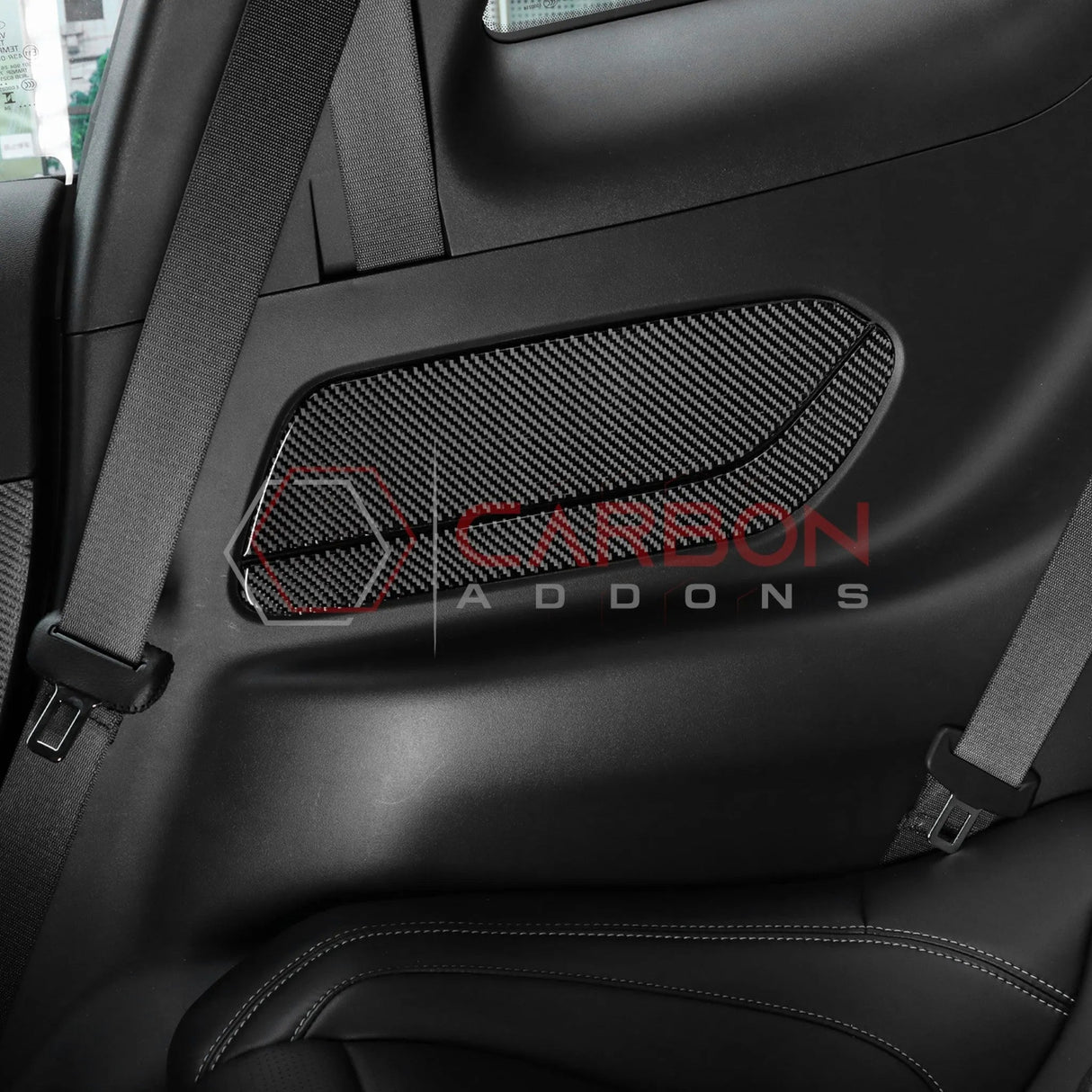 2024+ S650 Mustang Real Carbon Fiber Rear Seat Side Panel Overlay