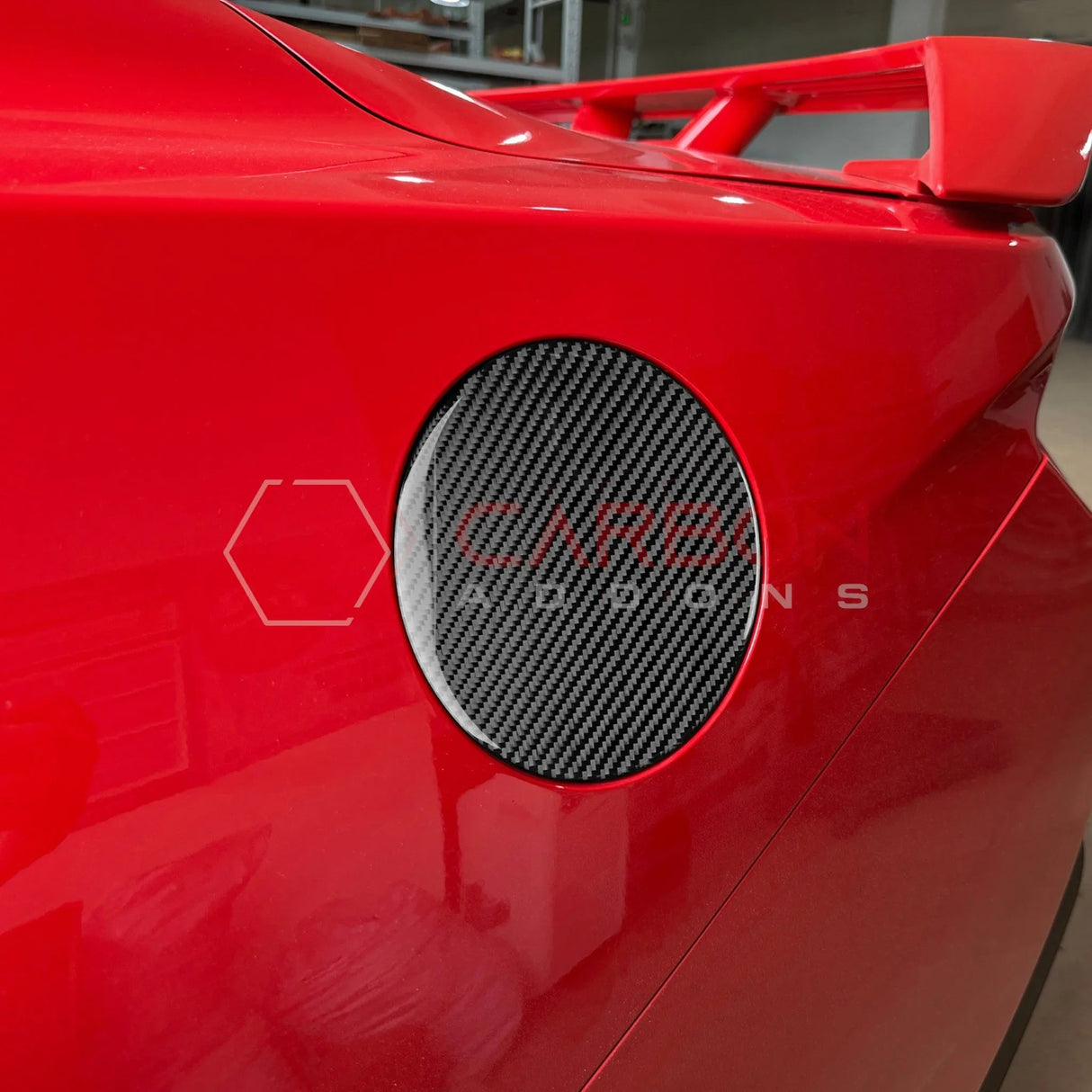 2024+ S650 Mustang Exterior Real Carbon Fiber Gas Cap Overlays