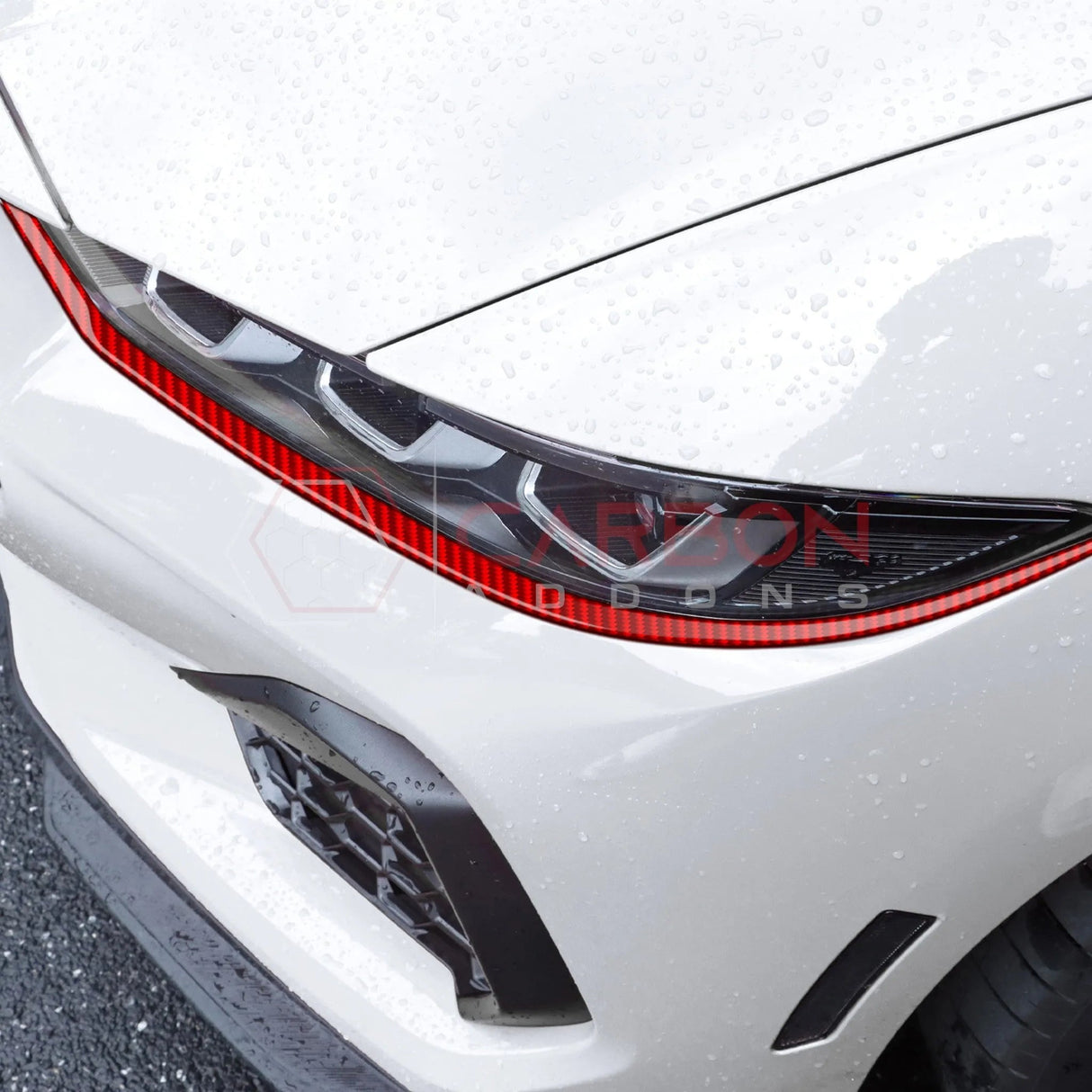 2024+ S650 Mustang Exterior Real Carbon Fiber Headlight Decorative Strip Overlay