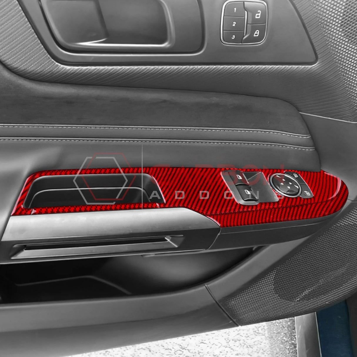 2024+ S650 Mustang Real Carbon Window switch Trim Overlay