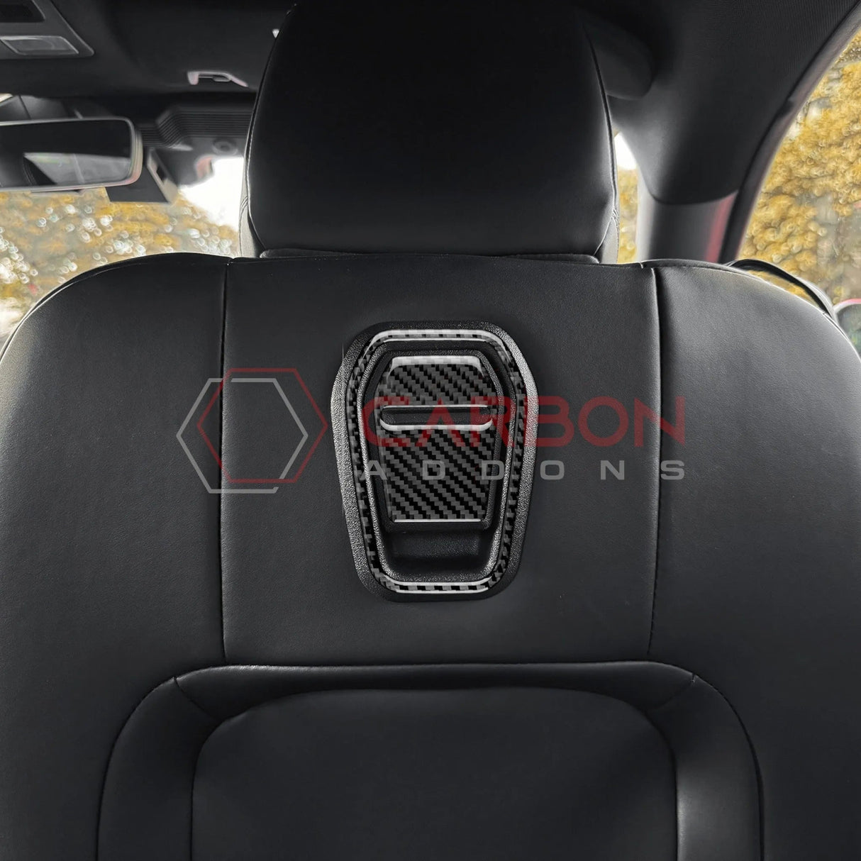 2024+ S650 Mustang Real Carbon Fiber Front Seat Recliner Overlay