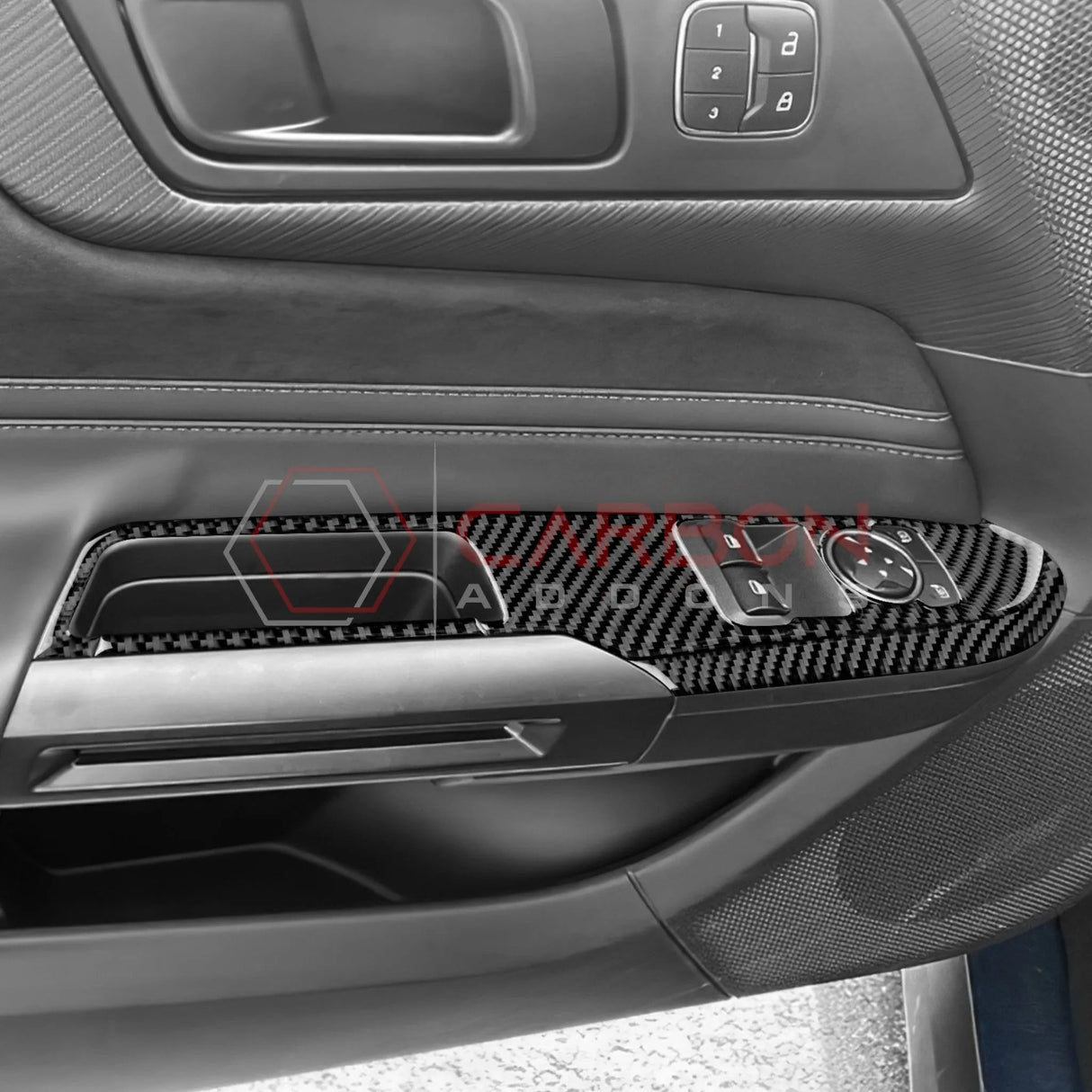 2024+ S650 Mustang Real Carbon Window switch Trim Overlay