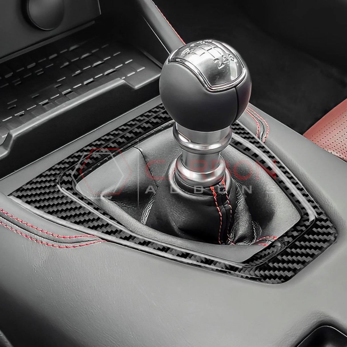 2024+ S650 Mustang Real Carbon Fiber Gear Shifter Trim Overlay