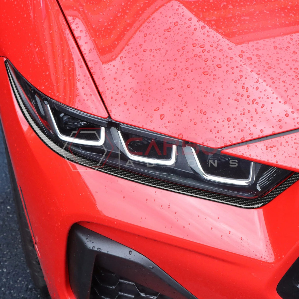 2024+ S650 Mustang Exterior Real Carbon Fiber Headlight Decorative Strip Overlay