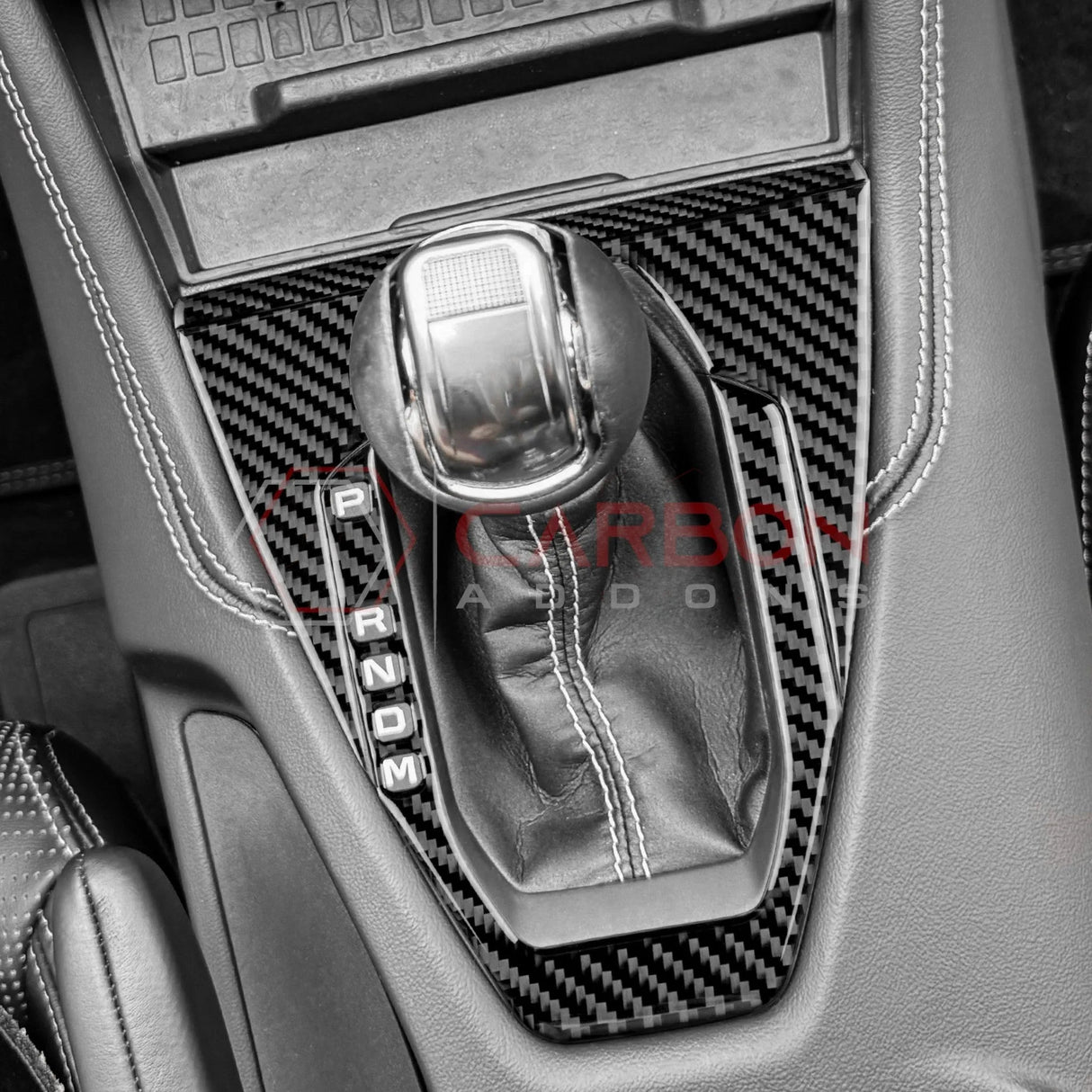 2024+ S650 Mustang Real Carbon Fiber Gear Shifter Trim Overlay
