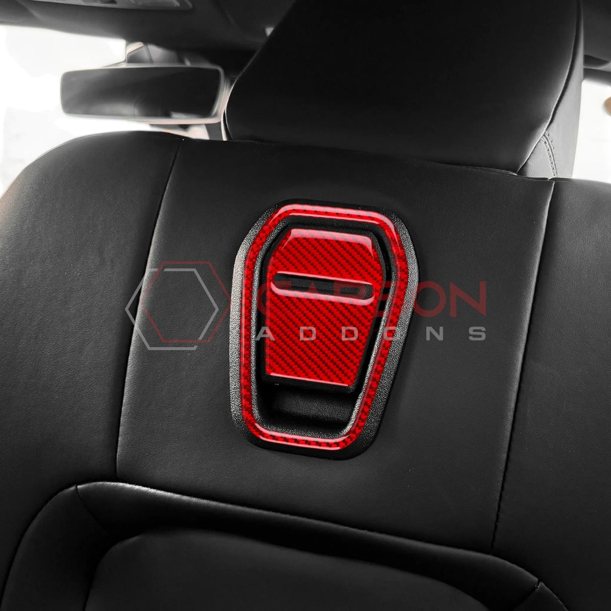 2024+ S650 Mustang Real Carbon Fiber Front Seat Recliner Overlay