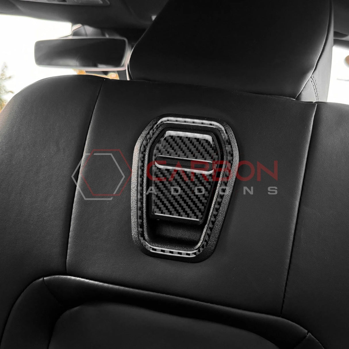 2024+ S650 Mustang Real Carbon Fiber Front Seat Recliner Overlay