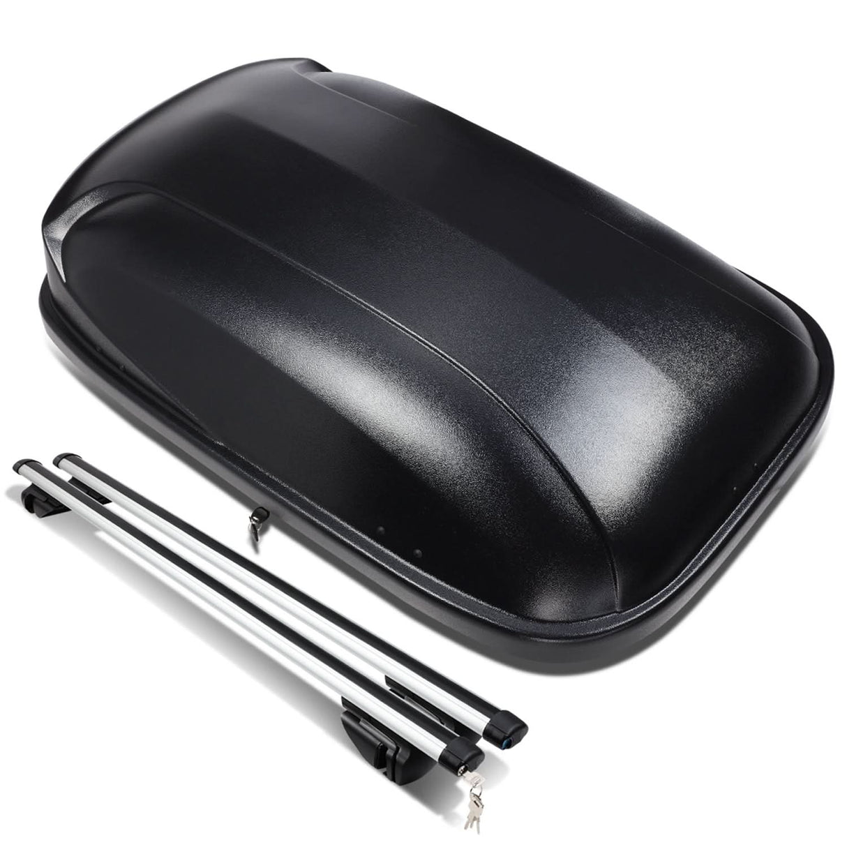Universal Roof Rack Cross Bars + Cargo Box Set - 120CM Black