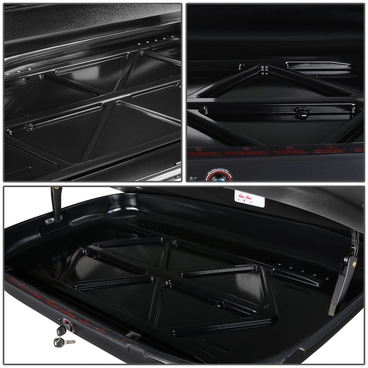Universal Roof Rack Cross Bars + Cargo Box Set - 120CM Black
