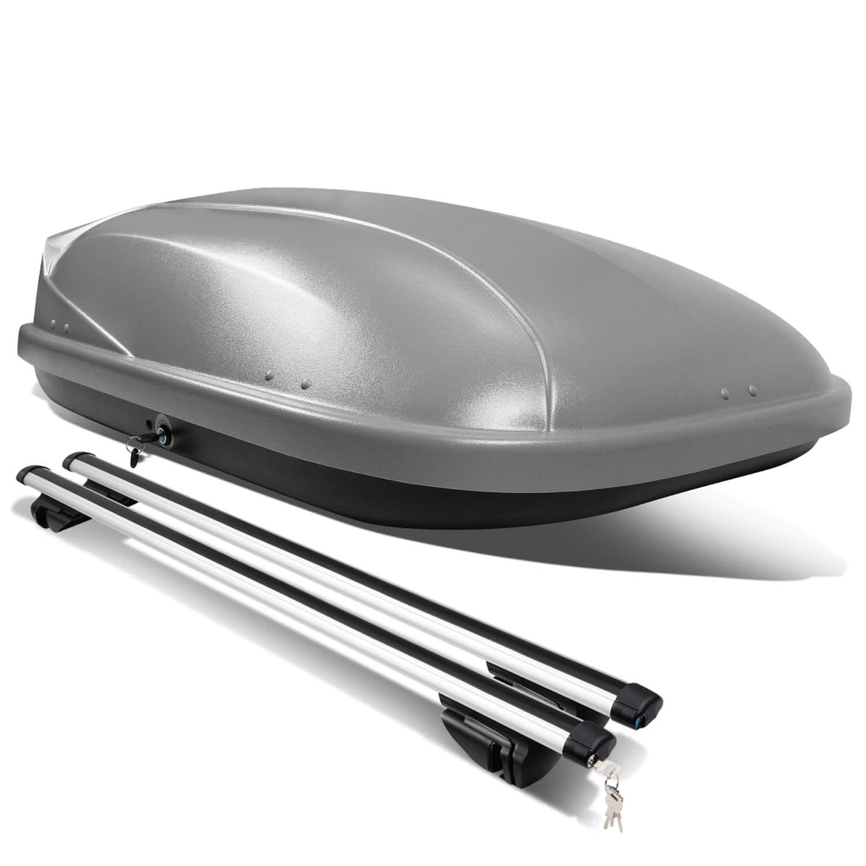 Universal Roof Rack Cross Bars + Cargo Box 120CM Gray