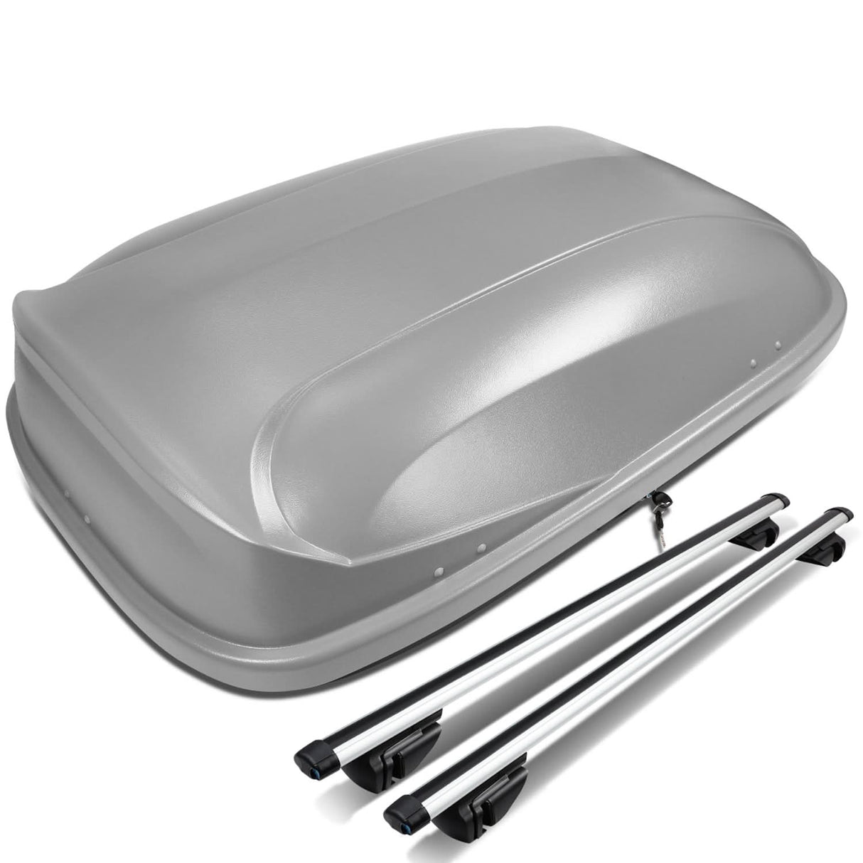 Universal Roof Rack Cross Bars + Cargo Box 120CM Gray