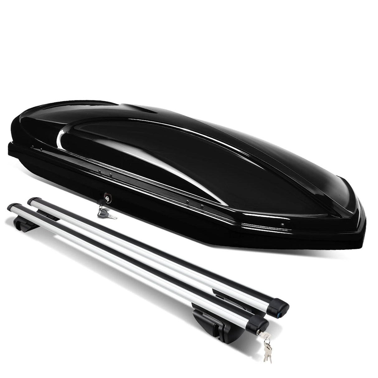 Universal Roof Rack Cross Bars + Cargo Box 135CM Black