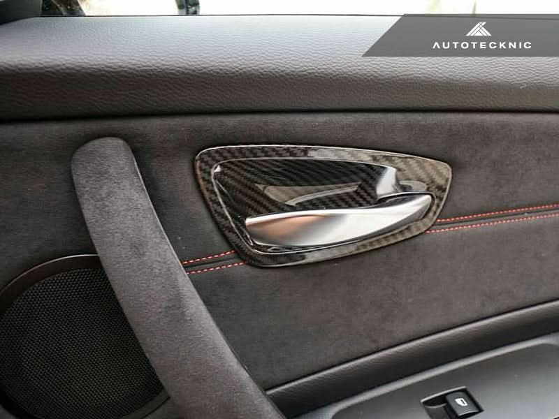 AutoTecknic Dry Carbon Interior Door Handle Trim Set - BMW E82 1M | 1-Series