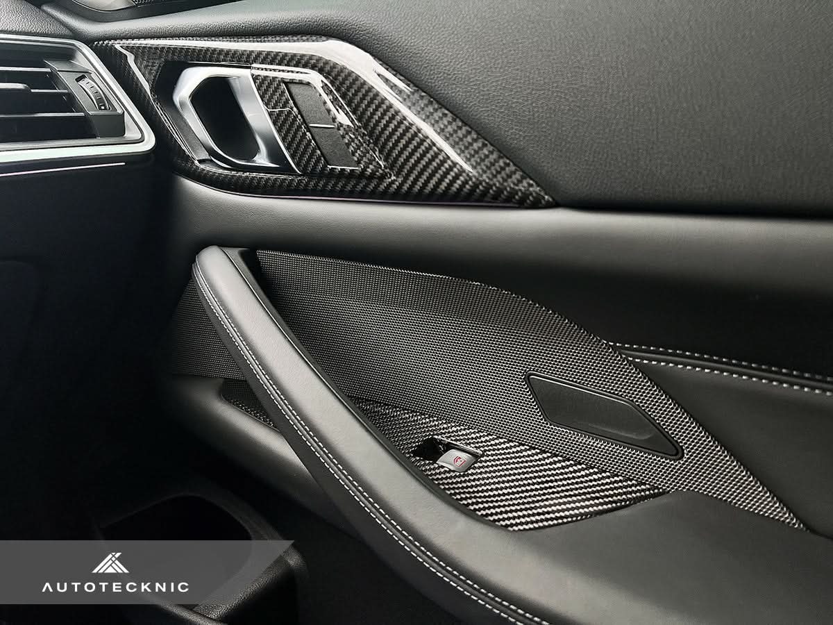 AutoTecknic Dry Carbon Interior Door Handle Trim Set - G22 4-Series