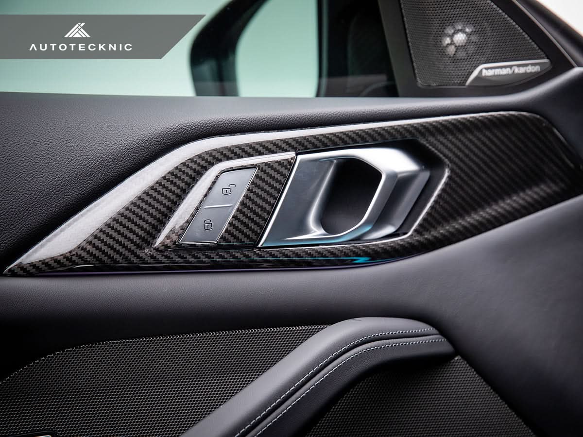 AutoTecknic Dry Carbon Interior Door Handle Trim Set - G22 4-Series